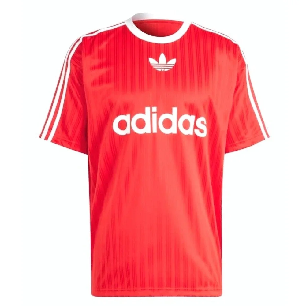 NEW MEN'S ADIDAS ORIGINALS TREFOIL POLY TEE SHIRT SIZE Large RED IM9458‎ Scarlet